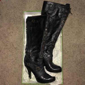 Sam Edelman LIKE NEW Pandora Black Aged Calf Boots